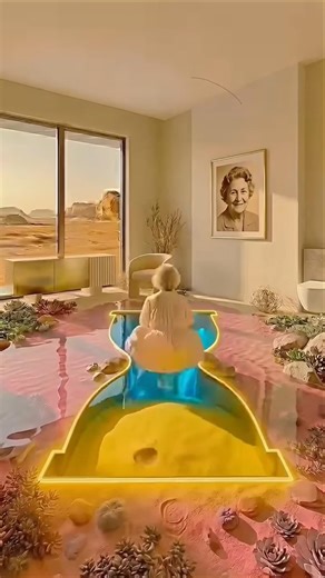 THIS FLOOR IS INSANE 😱 Luxury Sand Watch Infinity Pool Floor! #epoxy #shorts