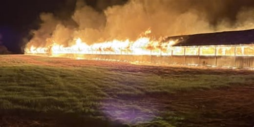 Large fire destroys turkey barn in Ottawa County