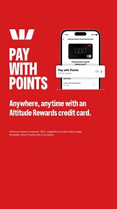 8.1K views · 241 reactions | Spend your points however you want to. Apply for an Altitude Rewards credit card today and pay for anything with points. Credit criteria and T&Cs apply. | Westpac | Facebook