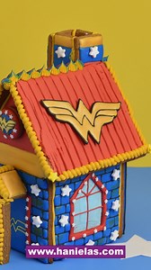 8.1K views · 43 reactions | I used gingerbread to make a Wonder Woman Gingerbread House ❤️⭐Construction Gingerbread Recipe https://www.hanielas.com/gingerbread-dough-for-houses-and/ | Haniela's | Facebook