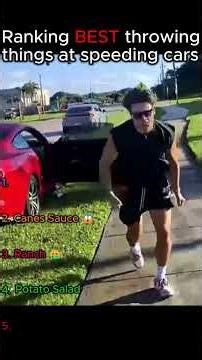 TOP 5 Throwing things at speeding cars pranks