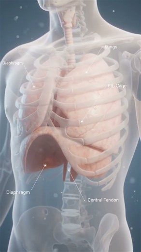 🫁 How the Diaphragm Works! The Muscle Behind Every Breath Explained in 3D #shorts