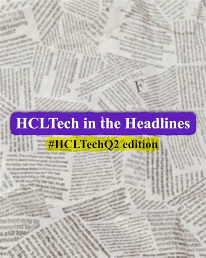 HCLTech on Instagram: "🗞️ HCLTech is in the news — and not just for the numbers. From crossing a major AI revenue milestone to delivering our strongest Q2 in years, the media spotlight is on our momentum, strategy and robust, all-round performance. #HCLTechQ2FY26 📢 Watch the latest edition of ‘HCLTech in the Headlines’ for a quick roundup of the coverage you may have missed around #HCLTechQ2. #HCLTechHeadlines #SuperchargingProgress"