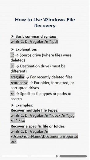 Accidentally deleted files on Windows? #windows #recovery