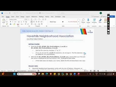 Shelly Cashman Access 365 Module 5 SAM Project B Haverhills Neighborhood Association #shellycashman