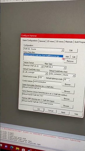 How to configure hammer for Half-Life Source
