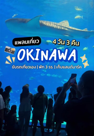 Okinawa 4D3N Road Trip Itinerary !! 🚗🇯🇵 ใครจะไปโอกินาว่าเซฟคลิปนี้ไว้ก่อน! 🐋 แจกแพลนเที่ยว 4 วัน 3 คืน ขับรถจากใต้สุดไปเหนือสุดของเกาะ เก็บแลนด์มาร์กครบ พัก 3 โรงแรม มาครั้งแรกก็เที่ยวคุ้มแน่นอน✨ สรุปแพลนคร่าวๆ: 📍 Day 1: รับรถ OTS - ชาบู Onyasai - Kokusai Dori 📍 Day 2: American Village - Cape Manzamo - รร.ออนเซน 📍 Day 3: Churaumi Aquarium - สะพาน Kouri - ช้อปปิ้งฉ่ำๆ 📍 Day 4: ตลาดปลา - Umikaji Terrace - Outlet - คืนรถ 🎥 เช่ารถขับโอกินาว่า @นัทแนปแคปไว้ 🎥 10 แลนด์มาร์ค Okinawa @นัทแนปแค