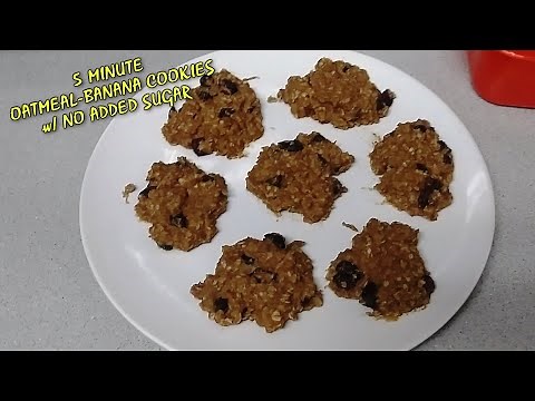 5 Minute Banana Oatmeal Cookies in the Microwave