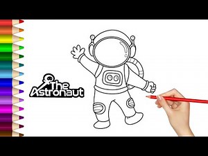 How to Draw an Astronaut | Easy Space Drawing Tutorial for Kids 🌌