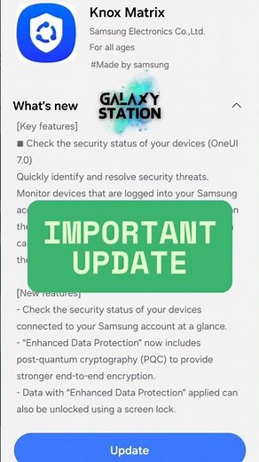 Samsung Knox Matrix Update in Action!