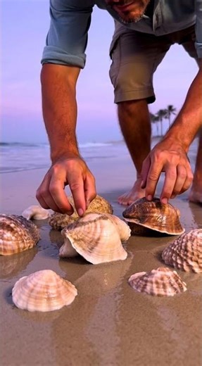 ASMR Sea Shell Scratching & Tapping on Beach 🐚 Tingly Sounds (No Talking)