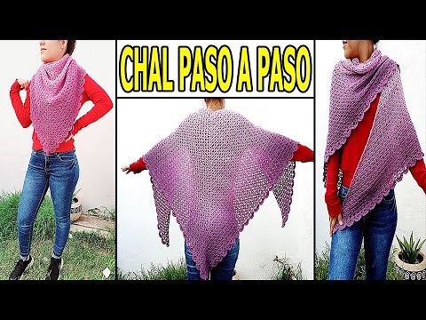 Como tejer capa triangular a crochet | Capa a ganchillo para Dama