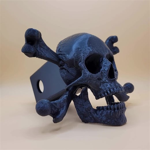 Pirate Skull and Crossbones Trailer Hitch Cover - Fits 2" Receiver - Custom Colors Available - Made to Order in the USA - 3D Printed - Etsy