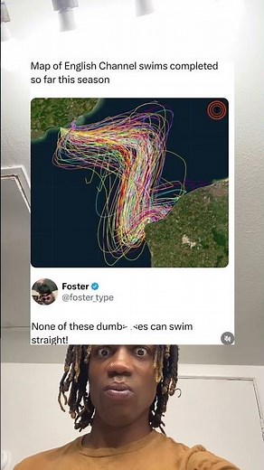 Map of English Channel swims completed so far this season