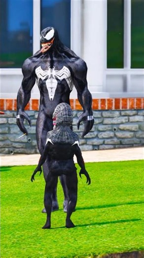 Spiderman Venom Vs Blue Hulk fight #shorts #gta #gta5 #gtav #ytshorts