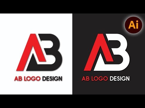 AB logo design in Adobe illustrator tutorial