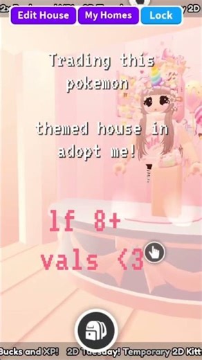 Trading cute adopt me pokemon house! #adoptme #adoptmeroblox #adoptme