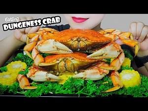 ASMR EATING DUNGENESS CRAB CRACKLING EATING SOUNDS | LINH-ASMR