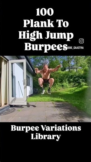 #28 100 Plank To High Jump Burpees (No Pushups) | 16:22 | Burpee Variations Library #dutchdestroyer