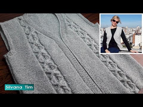 How to Knit a Women's Vest with Two Needles 💠 Step-by-Step V-Neck Vest 💠 Silvana Tim.