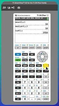 TI 84: Using List to find mean & median of a set