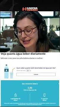 Quanta água devo beber por dia? Calculadora estima quantidade ideal | Gaúcha Hoje | GZH