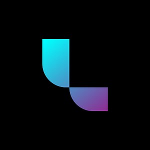 Letter L Logo set in black and color .