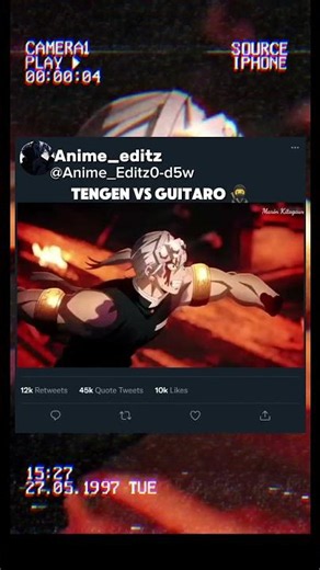 Tengen vs Guitaro most epic fight of Demon Slayer #animeedit #demonslayer #viral #shorts #trending