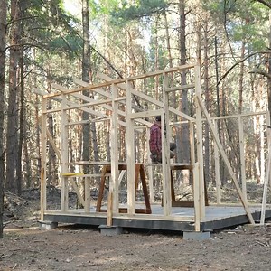 118K views · 1.5K reactions | Off Grid Cabin In The Woods, Tiny house build, never built before. | Adventures Bushcraft | Facebook