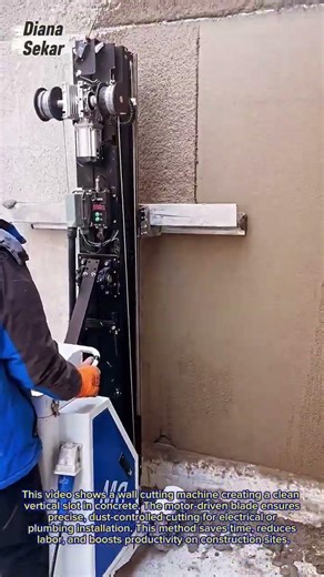 Wall Cutting Machine in Action | Precise Concrete Slotting Technology