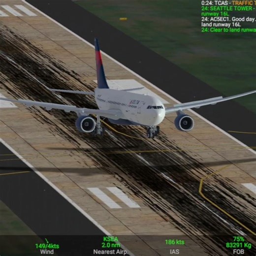 Delta Airlines Aircraft Ready for landing | #Shorts