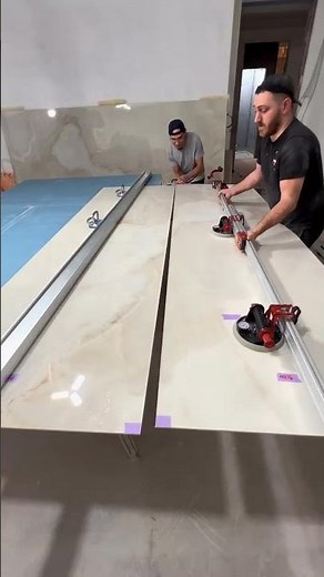 Mind-blowing slab split! 1600×3200 mm mega tile reveal 💥 #shorts #tiles #interior #tileswork #diy