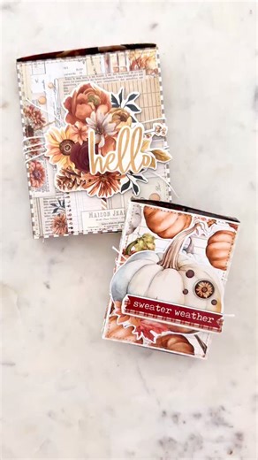 🍂 Two times the fall magic! ✨ Check out these gorgeous mini albums created by @cherylgdesigns using the Simple Vintage Autumn Breeze collection. Each page is packed with cozy textures, rich fall colors, and all the charm of the season. 🍁 From layered leaves to heartfelt memories, these minis are the perfect way to document your favorite autumn moments! 🍃 https://www.simplestories.com/blogs/news #SimpleStories #ShareYourStorySimply #Scrapbooking #SSautumnbreeze | Simple Stories