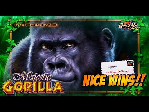 IGT - Majestic Gorilla Slot Live Play Bonuses & NICE Line Hit WINS!