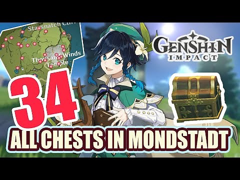 ALL CHESTS IN MONDSTADT | Starsnatch Cliff & Thousand Winds Temple | GUIDE #5 【 Genshin Impact 】