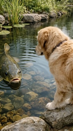 This dog saves a fish from drowning 😭🤷‍♀️ #shorts