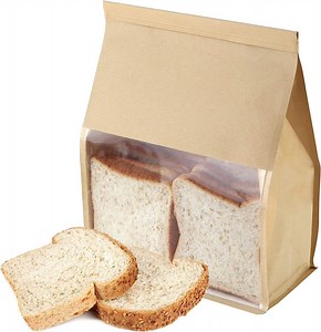 [Hot Item] Transparent Toast Bags with Window Wire Tie Closure Kraft Packaging for Bread & Cake Ziplock Bakery Bags