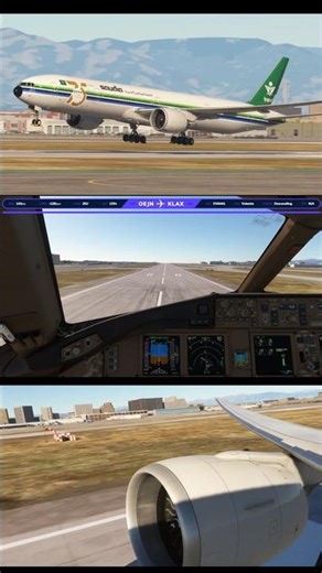 Multiple POV landing into Los Angeles in the PMDG 777-300ER in MSFS2020 #aviation #flightsim #pmdg