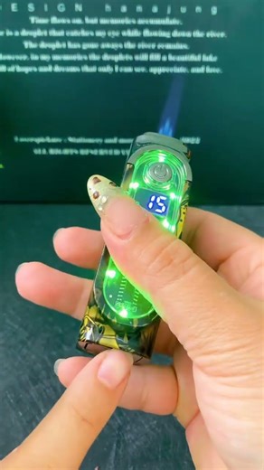Luxury LED Digital Torch Lighter 🔥 | Powerful Windproof Blue Flame Lighter