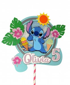 Customized Stitch Cake Topper, Shaker Party Decor - Etsy