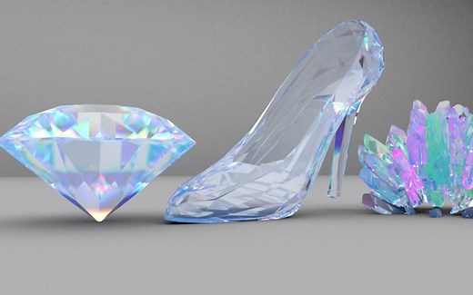 C4D阿诺德渲染器 水晶钻石渲染教程 Cinema 4D - Arnold Render Tutorial Crystal Render