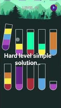 water sort puzzle level 11 solution. #puzzle #gaming #easypuzzles #games #puzzler