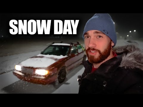 Canadian Winter Night Cruise in a ’90s Volvo 850 (COLD) Join Me!