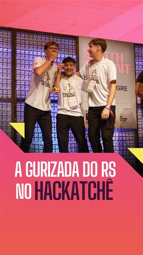 Governo do Rio Grande do Sul on Instagram: "É a gurizada do RS no @southsummitbrazil e na final do Hackatchê Business! 🤩 Nessa maratona, estudantes e professores da rede estadual têm a oportunidade de transformar ideias em projetos de tecnologia e inovação, com o apoio de mentores. A equipe +Presença na Escola, da Escola Padre Antônio Sepp, de São Miguel das Missões, foi a vencedora. A segunda colocada foi a equipe Netinho, da Escola Apeles, de Porto Alegre e o Colégio Tiradentes, de Caxias do 