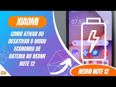 Como ativar ou desativar o modo Economia de bateria no Redmi Note 12 - Passo a passo