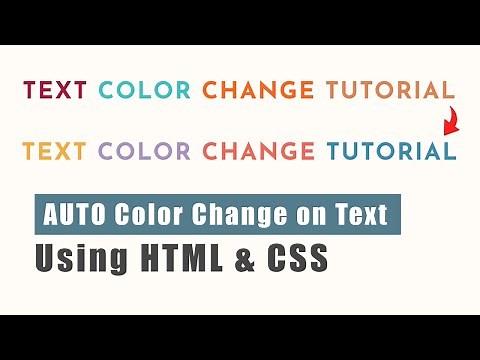 Color Change in Text Animation using HTML and CSS