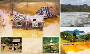 Romanian settlement lies hidden beneath rising toxic sludge
