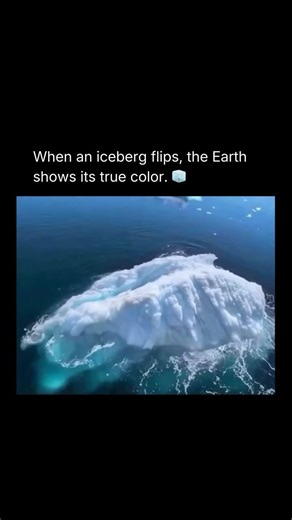 When an iceberg flips the earth show it's colour #viral #trending