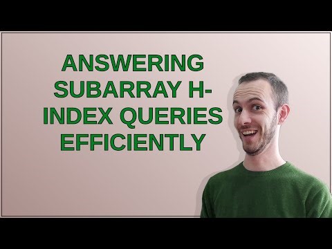 Answering Subarray H-index Queries Efficiently