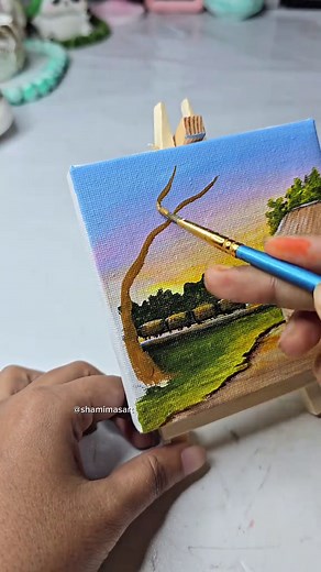 Easy Mini Canvas Painting Tutorial for Beginners